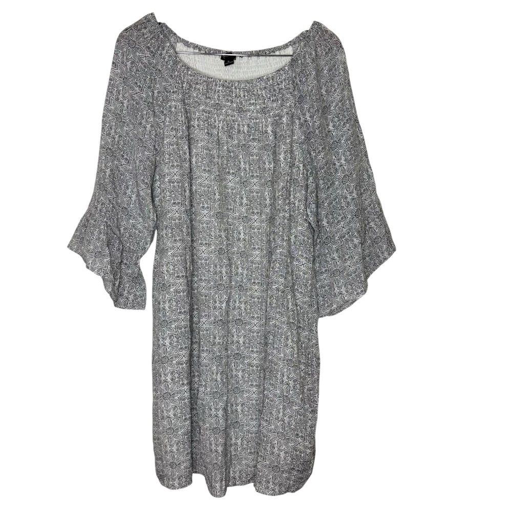 New Directions Size XL Black and White Patterned Dress
